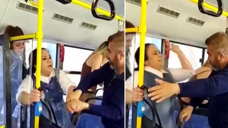 Belediye otobüsünde kavga Ortalık bir anda karıştı