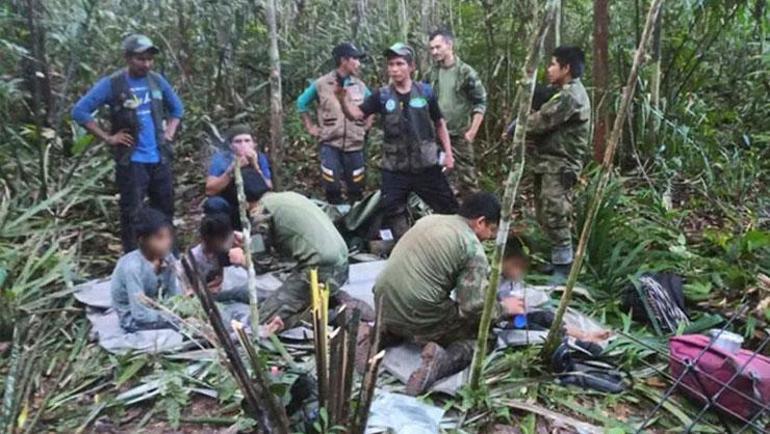 Uçak kazasından 40 gün sonra mucize 4 çocuk ormanda canlı bulundu