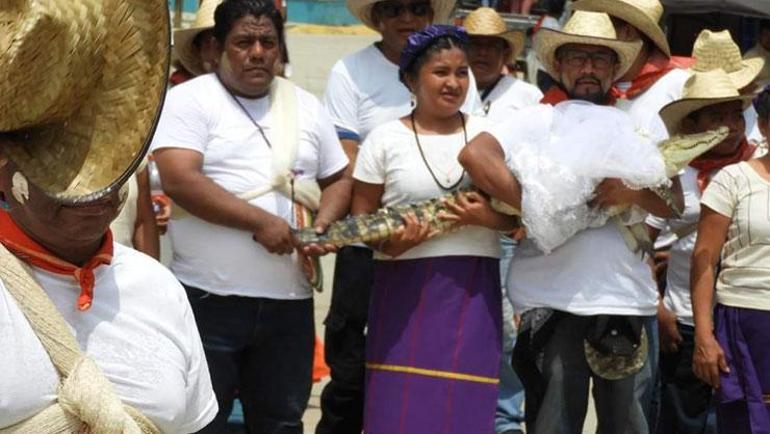 Meksikalı belediye başkanı timsahla evlendi: Biz birbirimizi seviyoruz