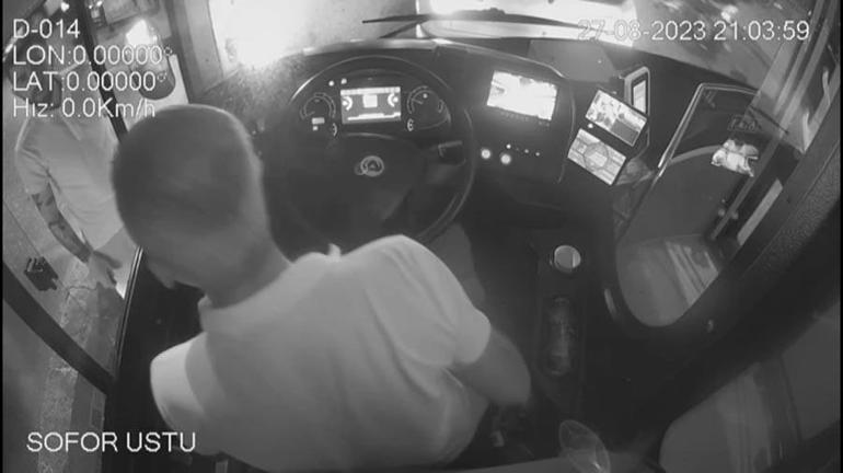 Kadıköyde İETT şoförüne biber gazlı saldırı: otobüsün güvenlik kamerası görüntüleri ortaya çıktı