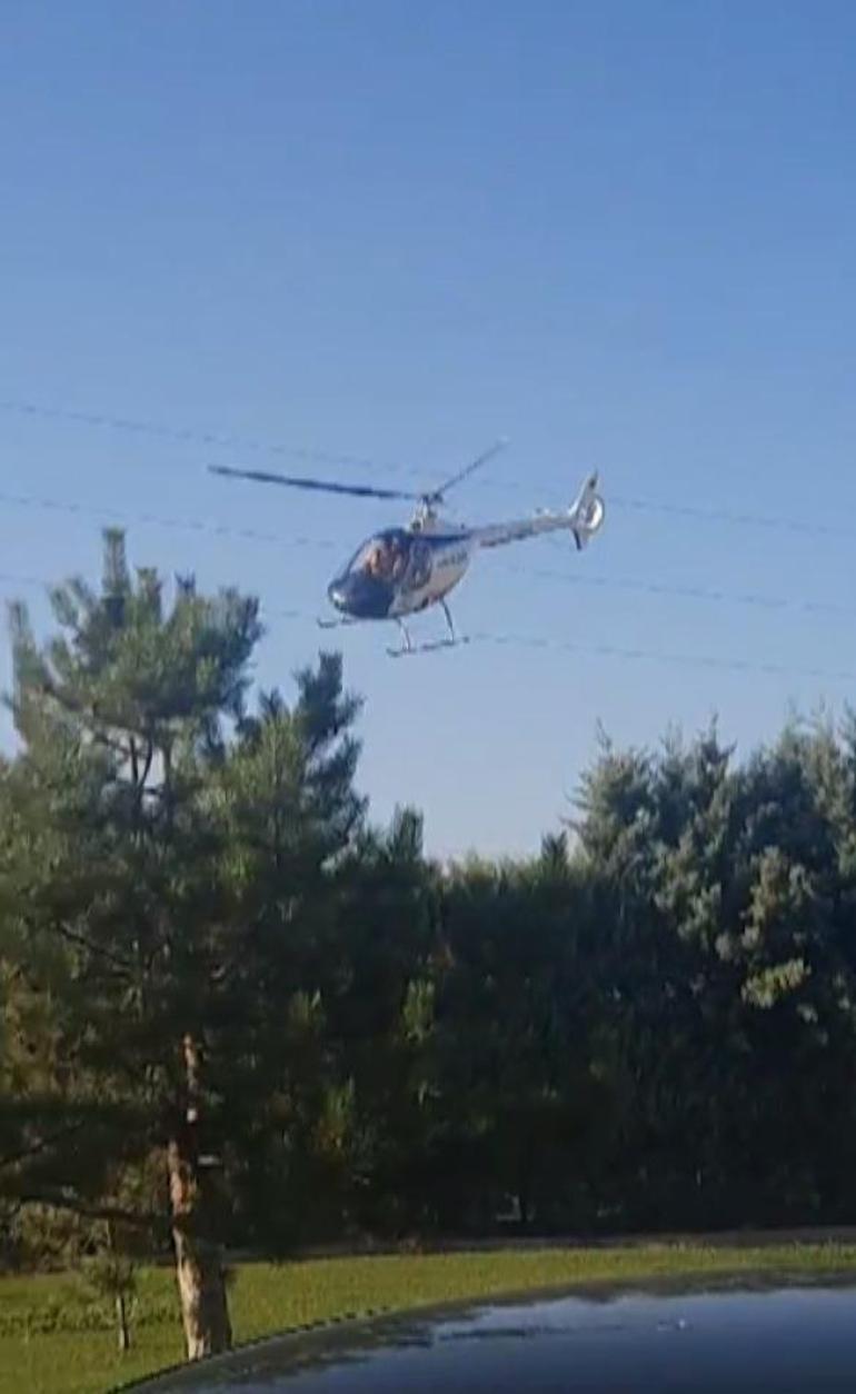 Afyonkarahisarda otel bahçesine iniş yapmak isteyen helikopter kırım geçirdi