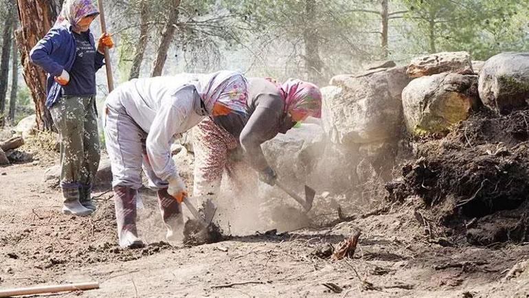 Arkeoloji eğitimi alan kadınlar, köylerinde kazı yapıyor