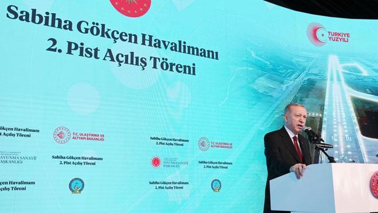 Sabiha Gökçene 2. pist Cumhurbaşkanı Erdoğan: Sene sonunda 37 milyon yolcu ağırlayacak