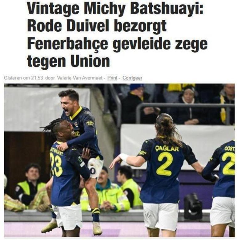 Belçika basını USGden umudu kesti Her şey bitti, Fenerbahçe çok güçlü