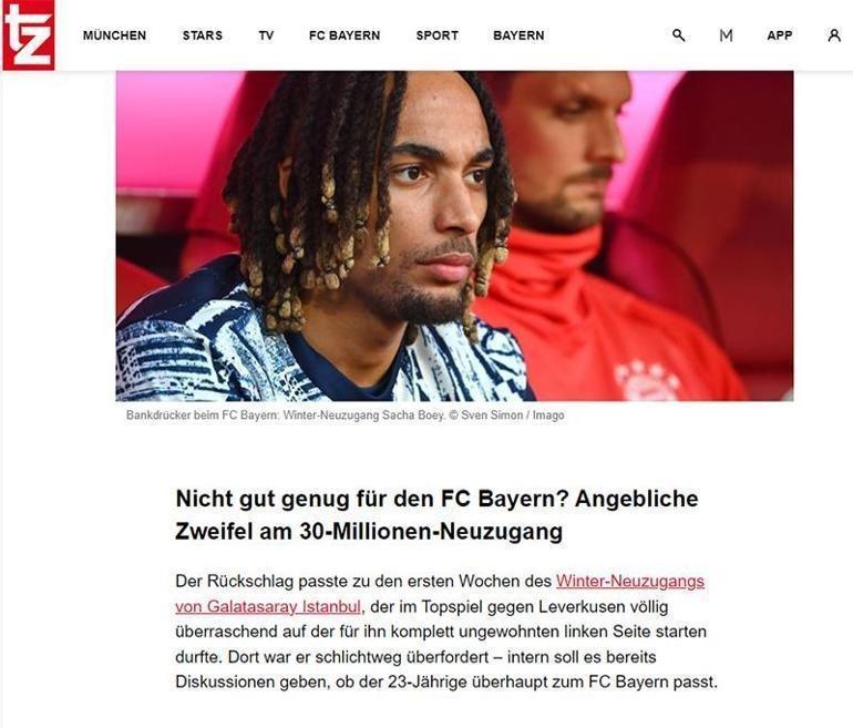 Bayern Münihte Sacha Boey krizi Geldiği gibi gidiyor