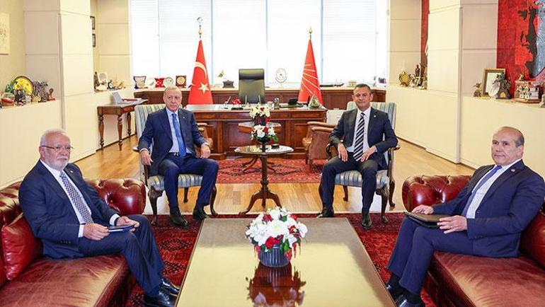 18 yıl sonra tarihi ziyaret Cumhurbaşkanı Erdoğan-Özgür Özel ile görüştü