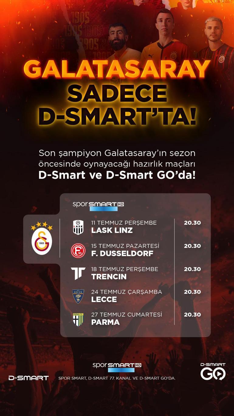 Gelenek bozulmadı Şampiyon Galatasaray D-Smart ile sahaya iniyor