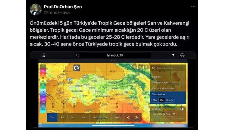 Önümüzdeki 5 gün boyunca tropik gece etkili olacak İşte beklenen minimum sıcaklık