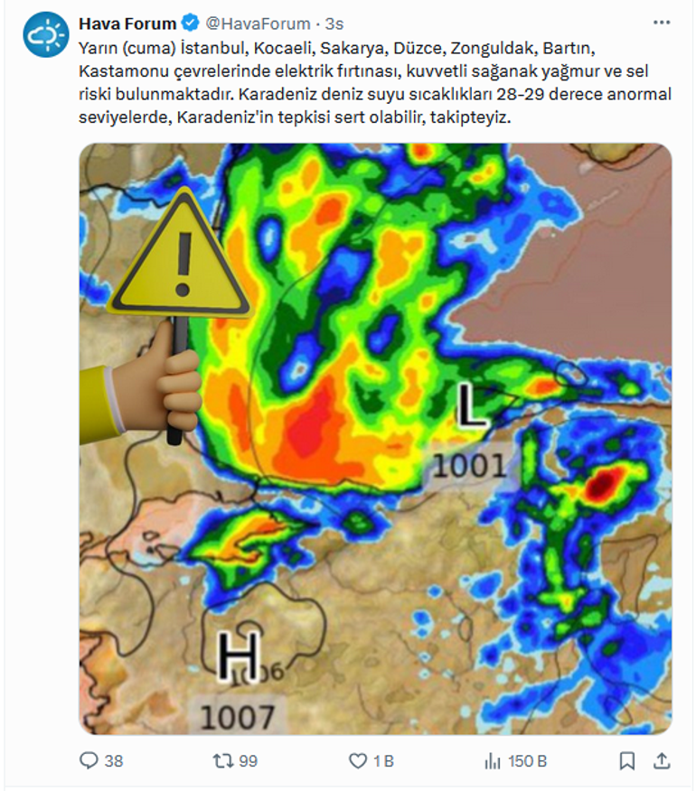 İstanbul için kuvvetli yağış alarmı Meteoroloji sarı kodla uyarıp saat verdi