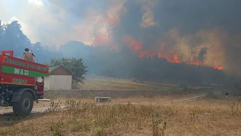 Ankarada çıkan yangın Boluya sıçradı