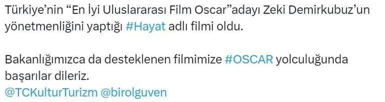 Türkiyenin Oscar adayı filmi belli oldu