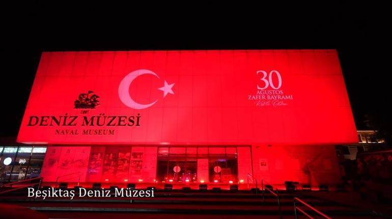 Büyük Zaferin 102. yılı İstanbulda tarihi mekanlara Zafer Bayramı ışıklandırması