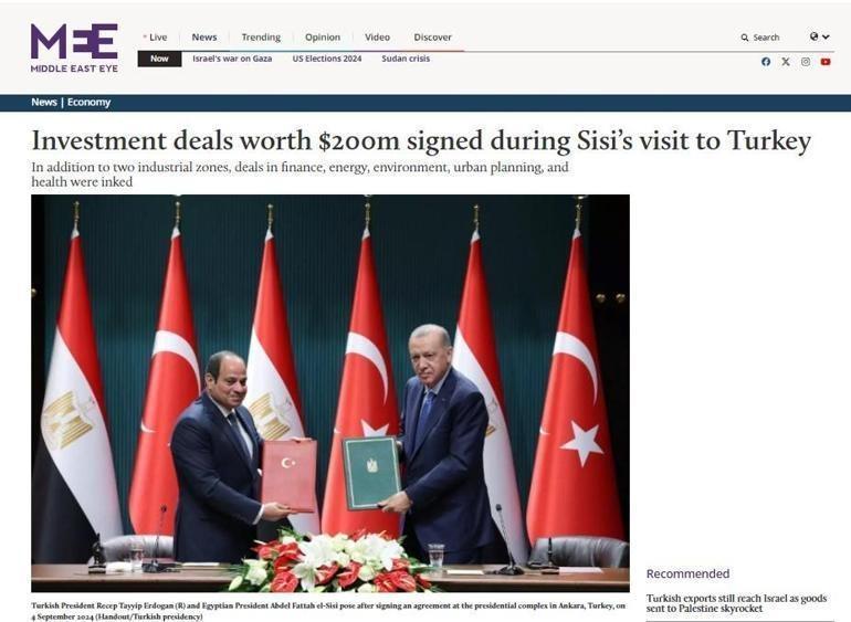 Tarihi zirve dünya basınında Erdoğan ve Sisi yeni bir sayfa açtı