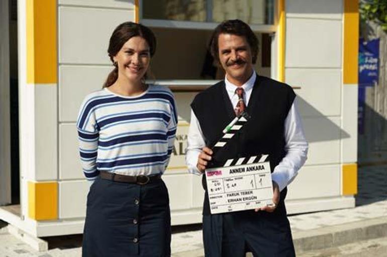 Bergüzar Korel ve Mehmet Günsür sete çıktı