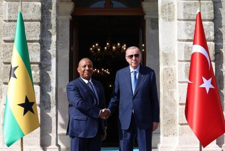 Cumhurbaşkanı Erdoğan, Sao Tome ve Principe Başbakanı Trovoada ile bir araya geldi