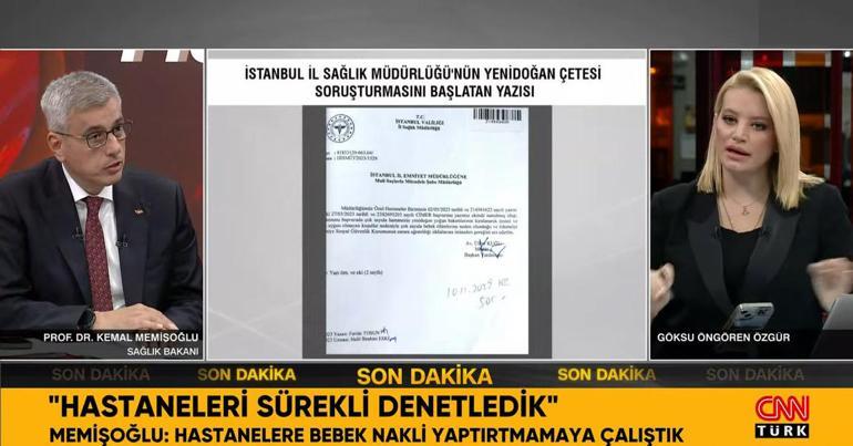 Yenidoğan çetesi böyle çökertildi Bakan Memişoğlu CNN TÜRKte açıkladı