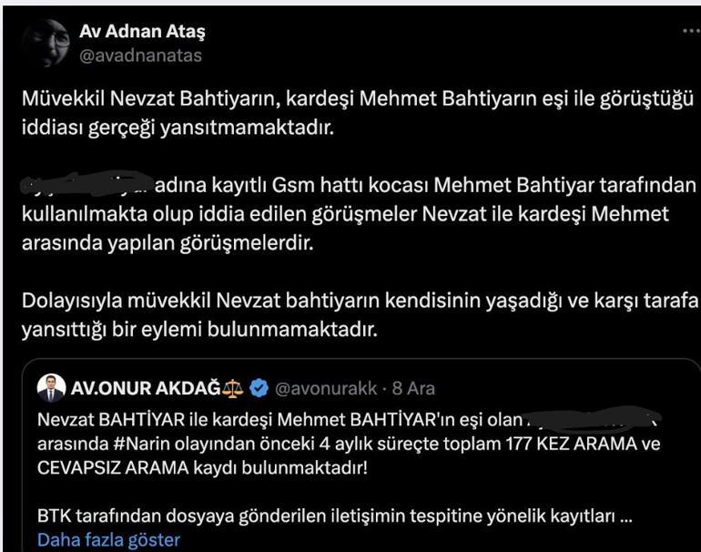 Narin Güran davasında avukatlar birbirine girdi Yeni yasak aşk iddiası