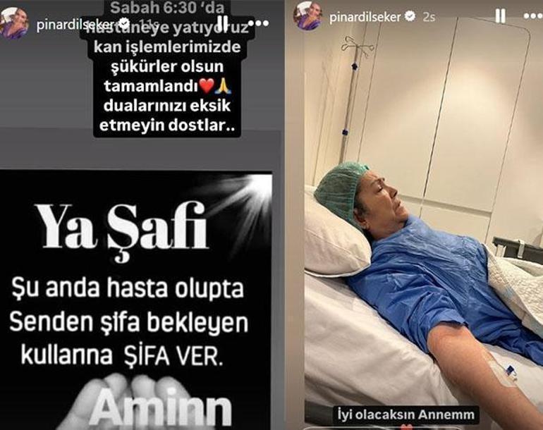 Pınar Dilşeker sevenlerinden dua istedi Ünlü şarkıcının annesi hastaneye kaldırıldı