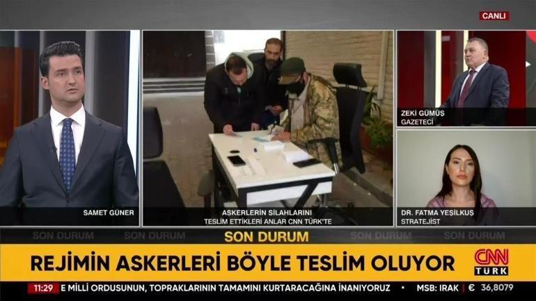 Rejim askerleri böyle teslim oldu Esadın resmine basıp silahlarını teslim ettiler