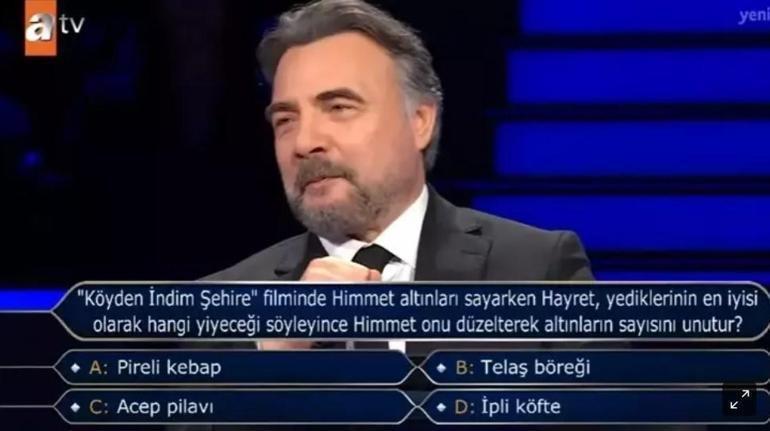 Kim Milyoner Olmak İstere damga vuran Yeşilçam sorusu