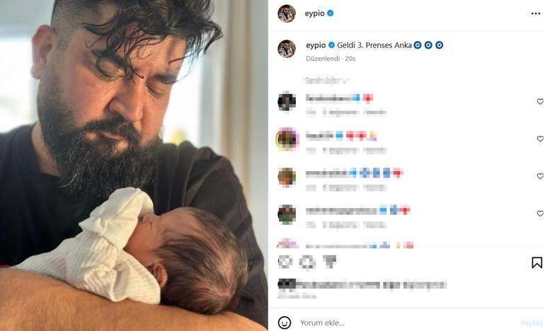Eypio 3. kez baba oldu Kızına verdiği isim dikkat çekti