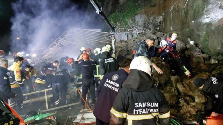 Samsunda toprak kayması 4 kişilik aileden 3ü hayatını kaybetti
