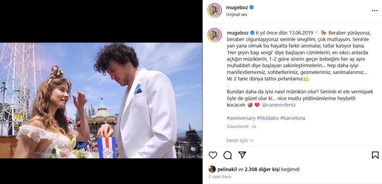 Romantik paylaşım Müge Boz, eşiyle evliliğinin 6. yılını kutladı