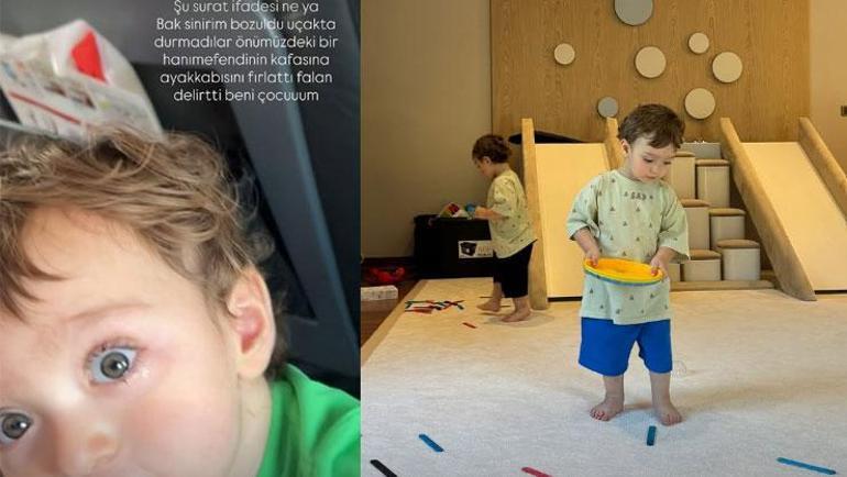 Yasemin Şefkatlinin ikizleriyle zorlu uçuşu Sinirim bozuldu, beni delirtti