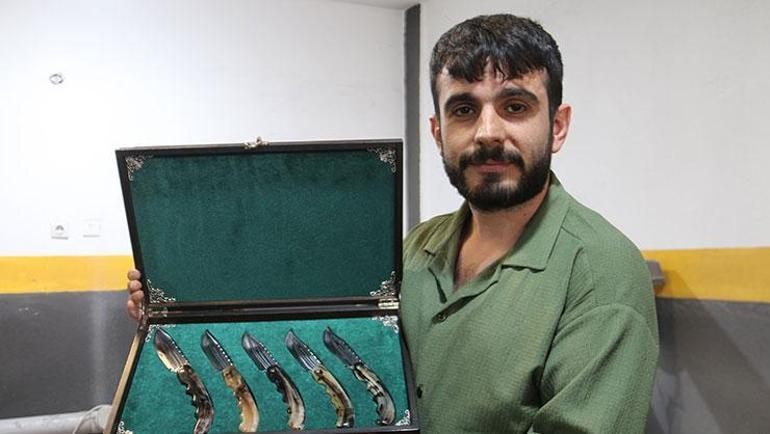 Dizilerden etkilenip Sivas bıçağı üretti 10 bin boynuz arasından seçti: 35 bin TLden satıyor