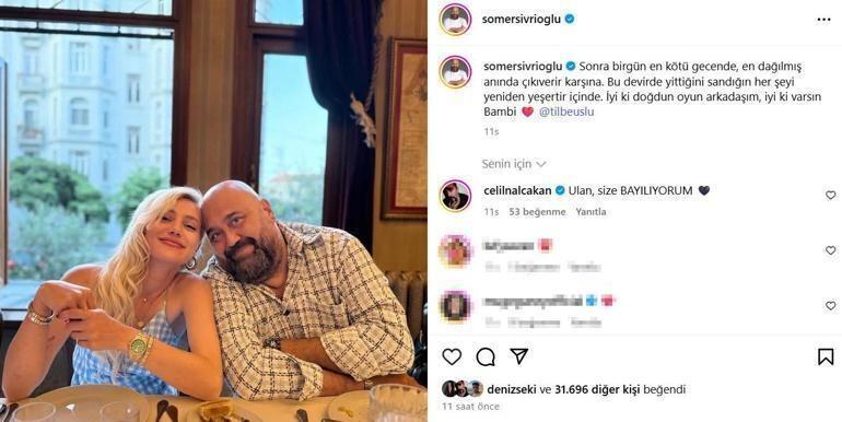 Aşkları dolu dizgin Somer Sivrioğlu ve genç aşkından karpuzlu poz