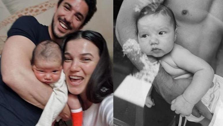 Pınar Deniz ve Kaan Yıldırım ilk kez ailece tatile çıktı Minik Fikret denizde