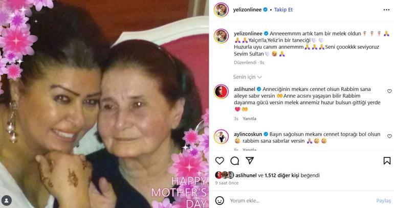 Şarkıcı Yelizin annesi vefat etti Artık tam bir melek oldun