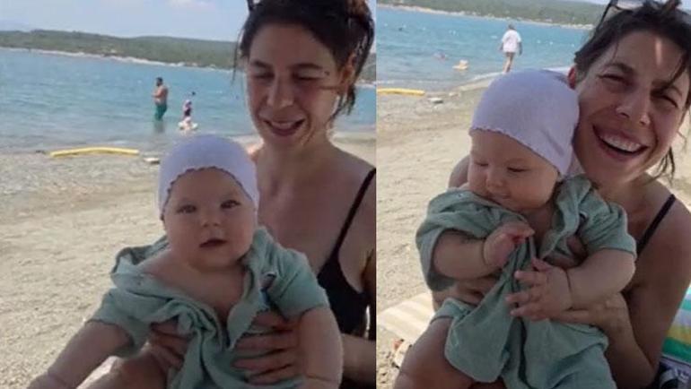 İlker Aksum ve kızından yeni video Lilanın ilk denizi