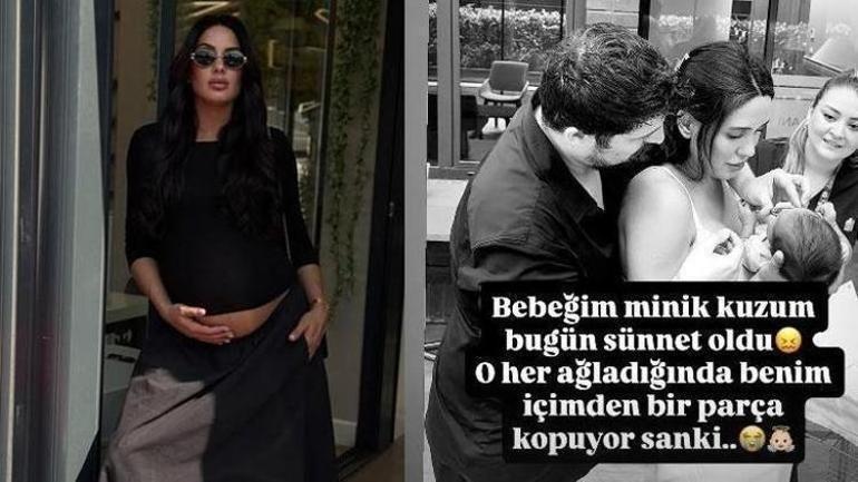 Sahra Işık 50 günlük bebeğiyle deniz keyfi yaptı Kim demiş olmaz diye