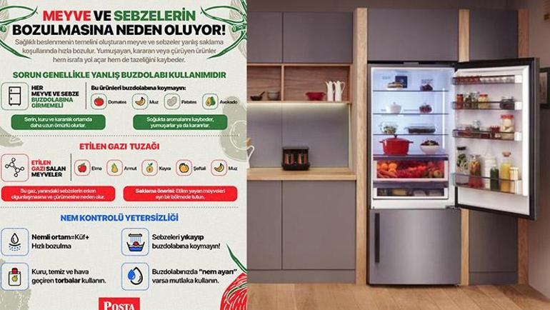 Meyve ve sebzelerin hemen bozulmasına neden oluyor Buzdolabı kullanırken bu hatayı yapmayın