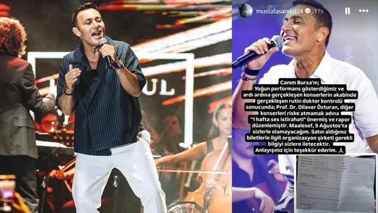 Doktor raporunu paylaştı Mustafa Sandal konserini iptal etti