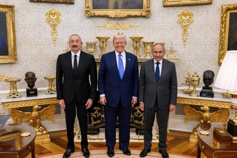 Beyaz Sarayda tarihi zirve Trump: Azerbaycan ve Ermenistan 35 yıl boyunca savaştılar ve şimdi dost oldular