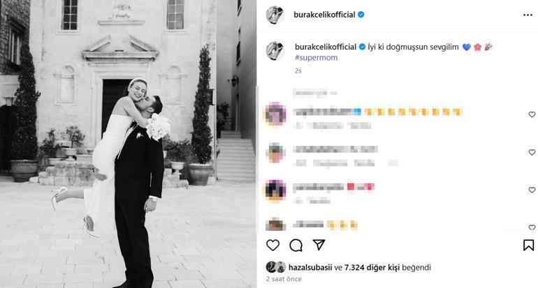 Burak Çelikten eşine romantik kutlama Süper anne