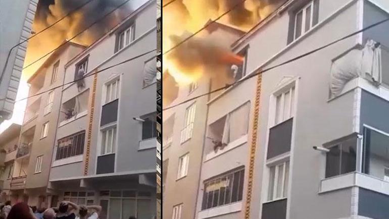 Bursada korkutan anlar Yangından böyle kurtuldular