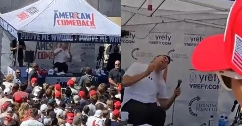 ABD’yi şoke eden görüntü Aktivist Charlie Kirk suikasta uğradı
