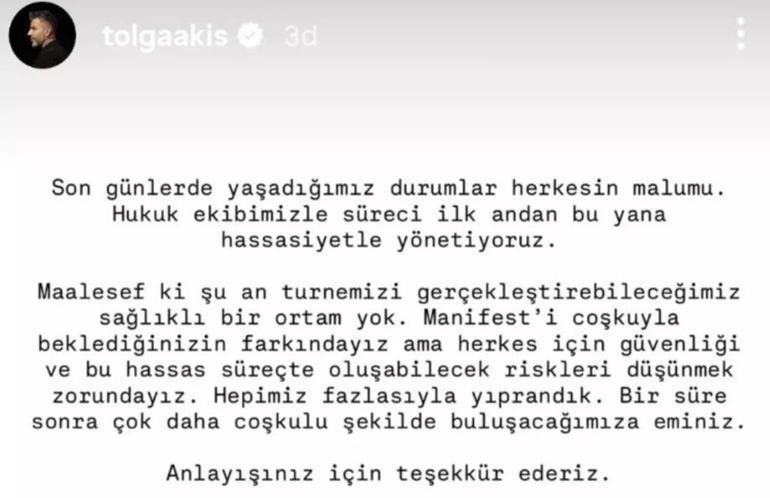 Haklarında soruşturma başlatılmıştı Manifest grubunun kurucusu Tolga Akıştan ilk açıklama