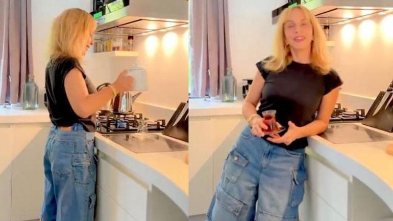 Sertab Erener yeni şarkısının başarısını evinin mutfağında kutladı