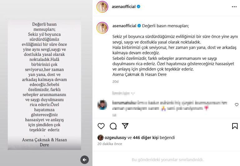 Asena ve Hasan Dere sessiz sedasız boşandı İlk açıklama geldi