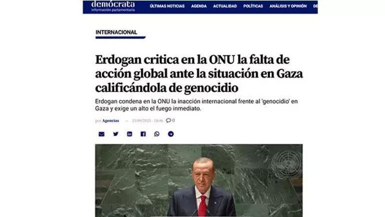 Cumhurbaşkanı Erdoğanın tarihi konuşması dünya basınında: Sıradan bir konuşma değildi