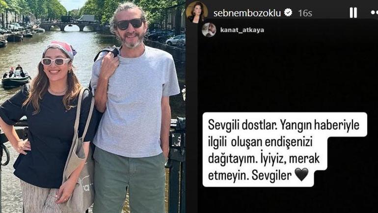 Beşiktaştaki evi yangında zarar gördü Şebnem Bozokludan ilk açıklama