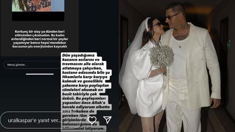 İrem Helvacıoğlunun ölümden döndüğü kaza anı kamerada Eşi hastane odasından isyan etti