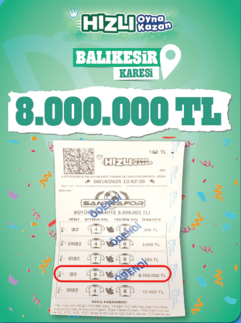Karşınızda kazandıran biletler