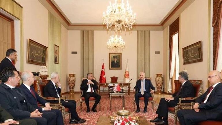 TBMM Başkanı Kurtulmuş, KKTC Cumhurbaşkanı Erhürman ile bir araya geldi