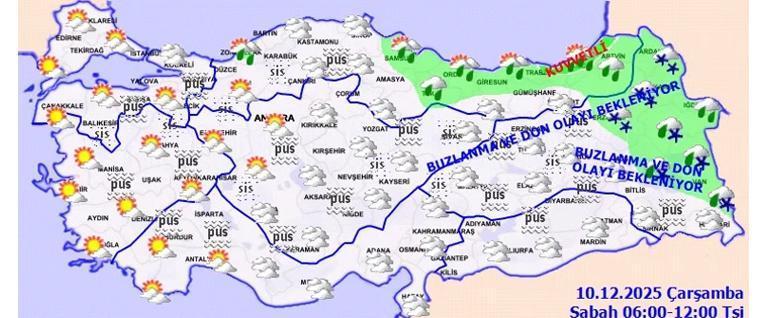 Hava durumu için son rapor Meteoroloji duyurdu: Karla karışık yağmur ve buzlanma uyarısı