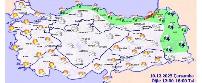 Hava durumu için son rapor Meteoroloji duyurdu: Karla karışık yağmur ve buzlanma uyarısı